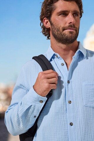 BEACH TIME Regular Fit Hemd in Blau