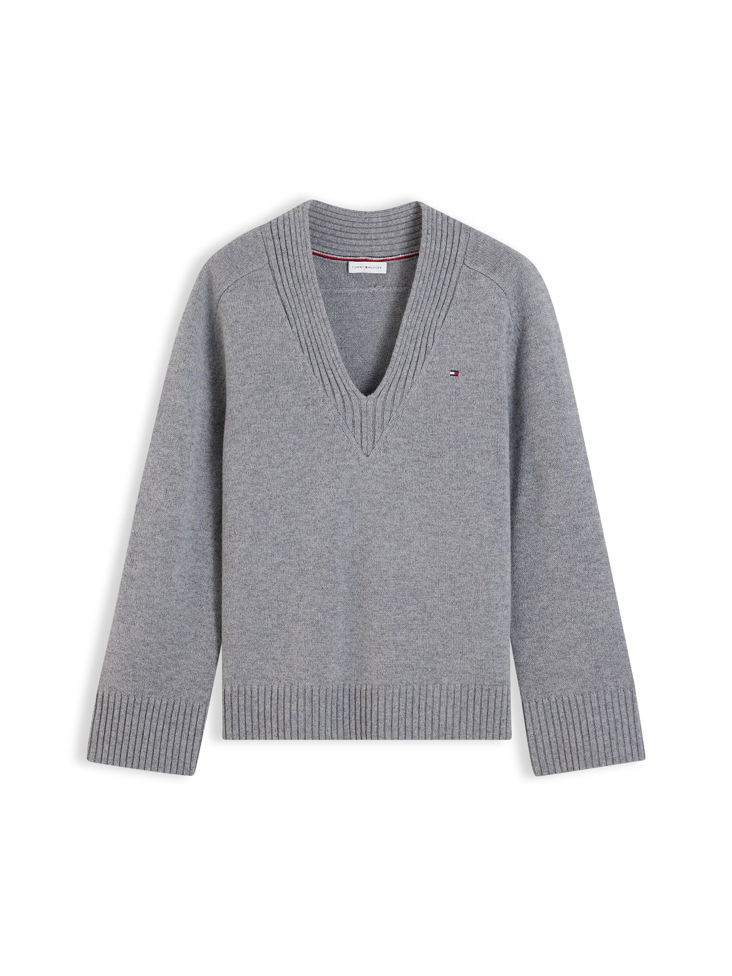 Pulover de la TOMMY HILFIGER pe gri: față