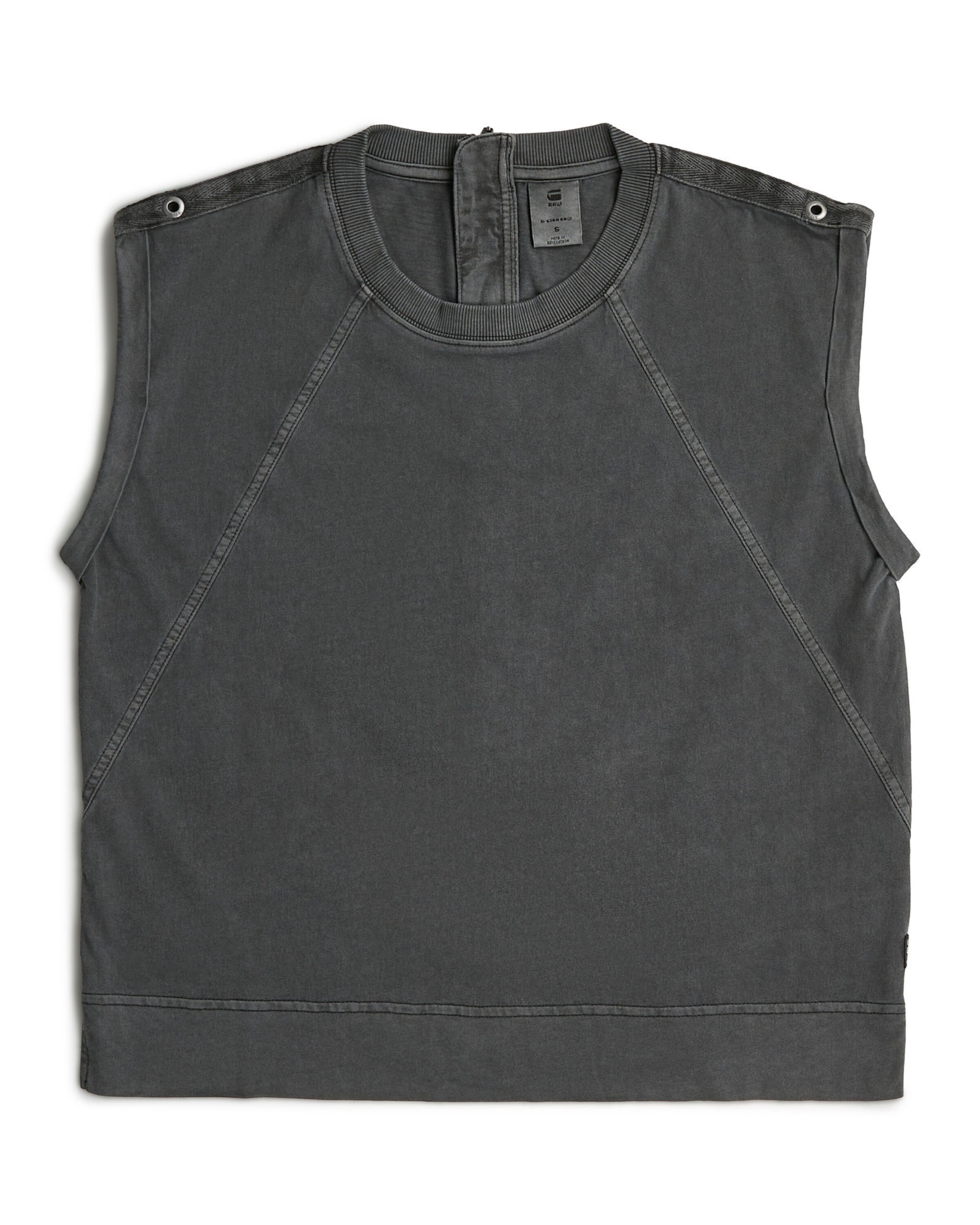 T-shirt 'Back zip' G-STAR en gris : devant
