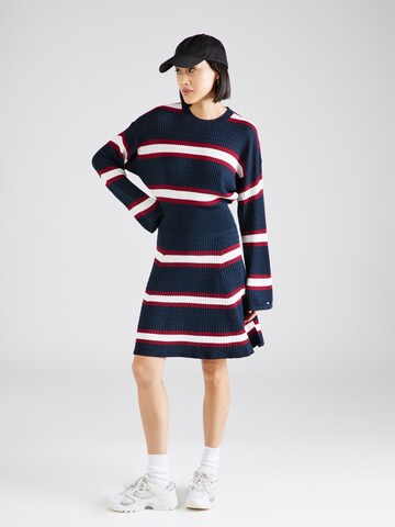 Robes en maille TOMMY HILFIGER en bleu