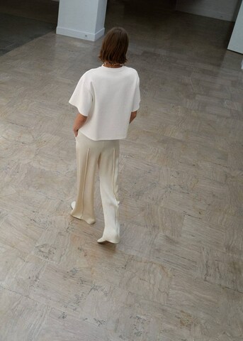 MANGO Wide Leg Hose 'Berlin' in Beige