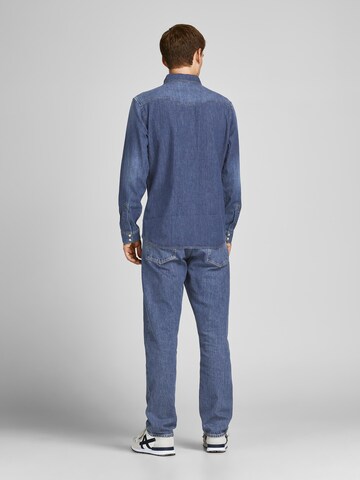 JACK & JONES Slim Fit Skjorte 'SHERIDAN' i blå