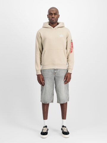 ALPHA INDUSTRIES Sweatshirt 'Signature' in Beige