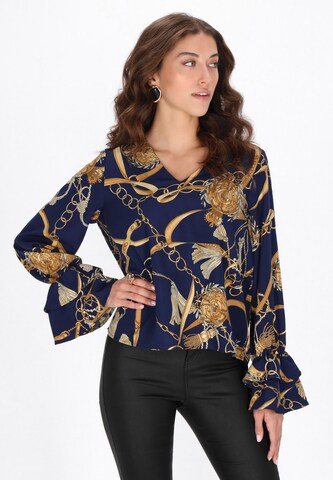 faina Blouse in Blue: front