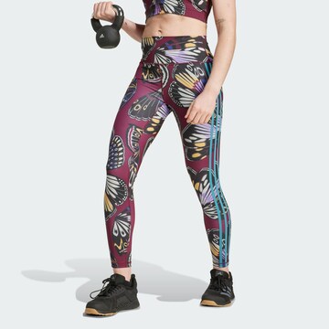 ADIDAS PERFORMANCE Skinny Workout Pants 'Adidas X Farm' in Purple: front