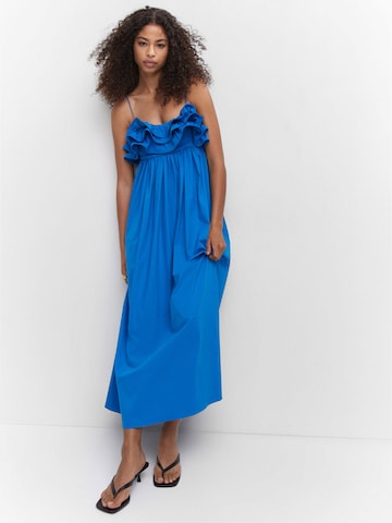 Robe 'Miel' MANGO en bleu