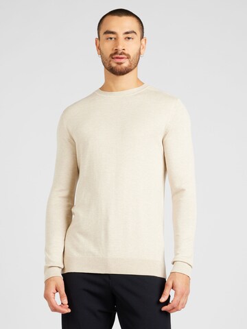 SELECTED HOMME Regular fit Sweater 'Berg' in Beige: front