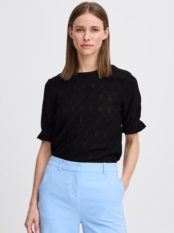 b.young - Camiseta ' SILVA ' en negro: frente