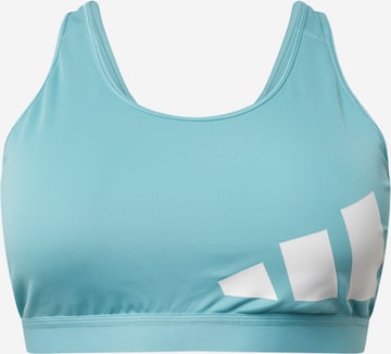 ADIDAS PERFORMANCE Bustier Sport bh in Blauw: voorkant