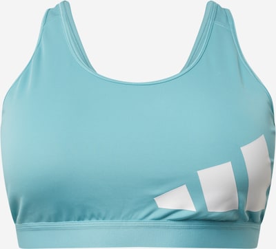 ADIDAS PERFORMANCE Soutien-gorge de sport en turquoise / blanc, Vue avec produit