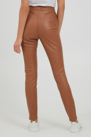 Oxmo Slim fit Leggings 'PAULINE' in Brown