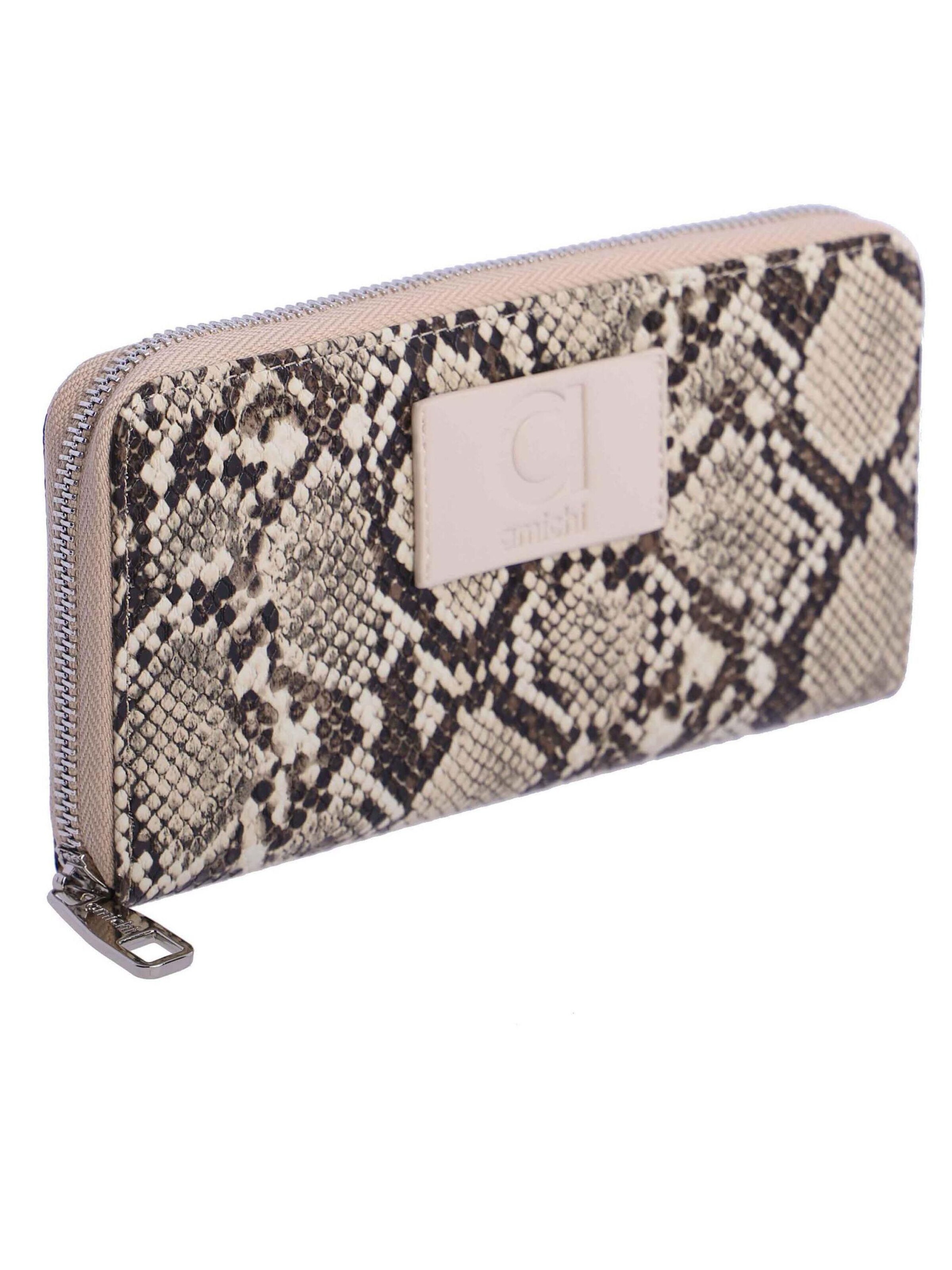 Amichi - Cartera 'Cartera para mujer Marisol de piel sintética animal print y cierre de cremallera' en Mezcla de colores