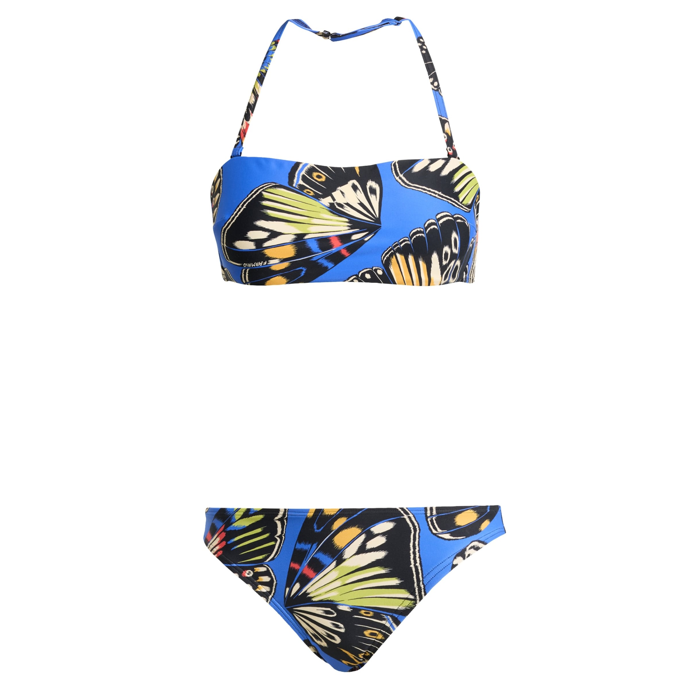 ADIDAS SPORTSWEAR - Bustier Bikini deportivo 'Adidas x Farm' en azul: frente