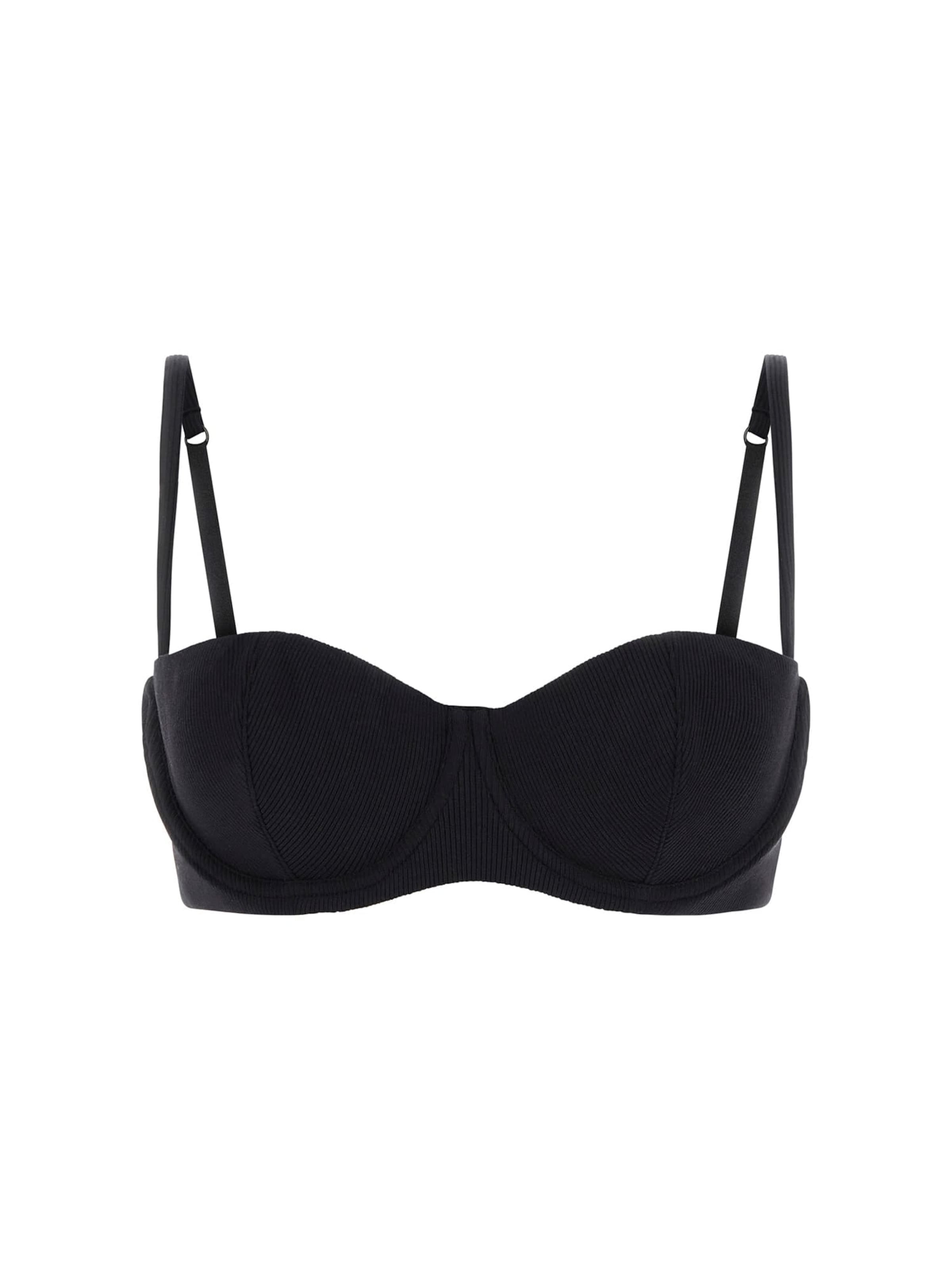 GUESSBalkonet Grudnjak 'Tessa' - crna boja: prednji dio