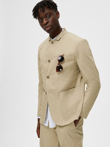 SELECTED HOMME Regular fit Suit Jacket 'Loik' in Beige