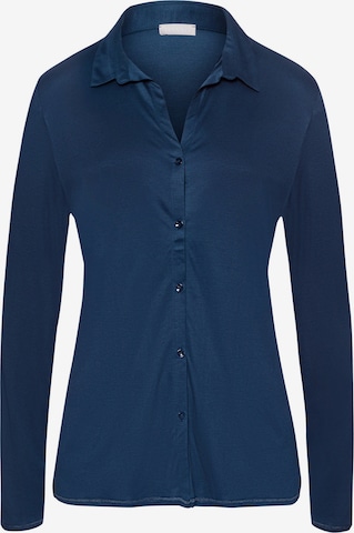 Hanro Schlafshirt 'Grand Central' in Blau: Vorderseite