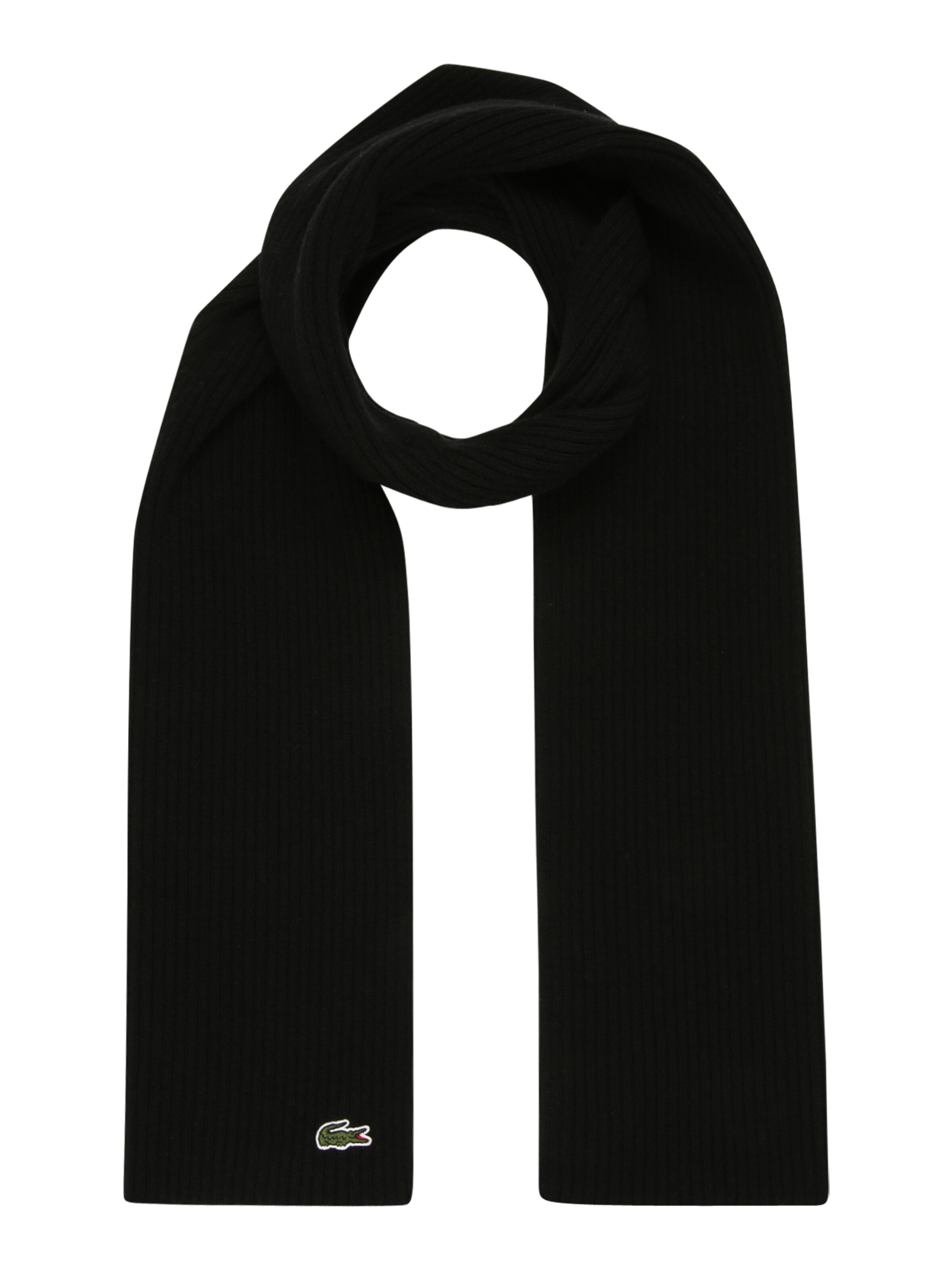 Sciarpa di LACOSTE in nero: frontale