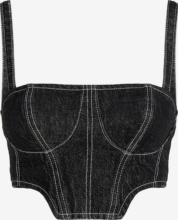 KARL LAGERFELD JEANS Top in Zwart: voorkant