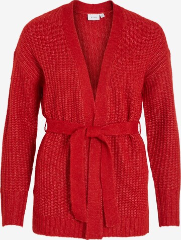 VILA Knit Cardigan 'FELO' in Red: front