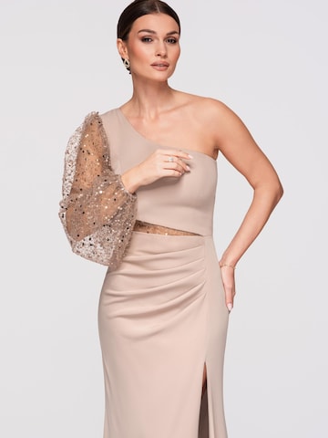 Ombre Evening dress in Beige