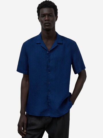 Adolfo Dominguez Comfort fit Overhemd in Blauw: voorkant