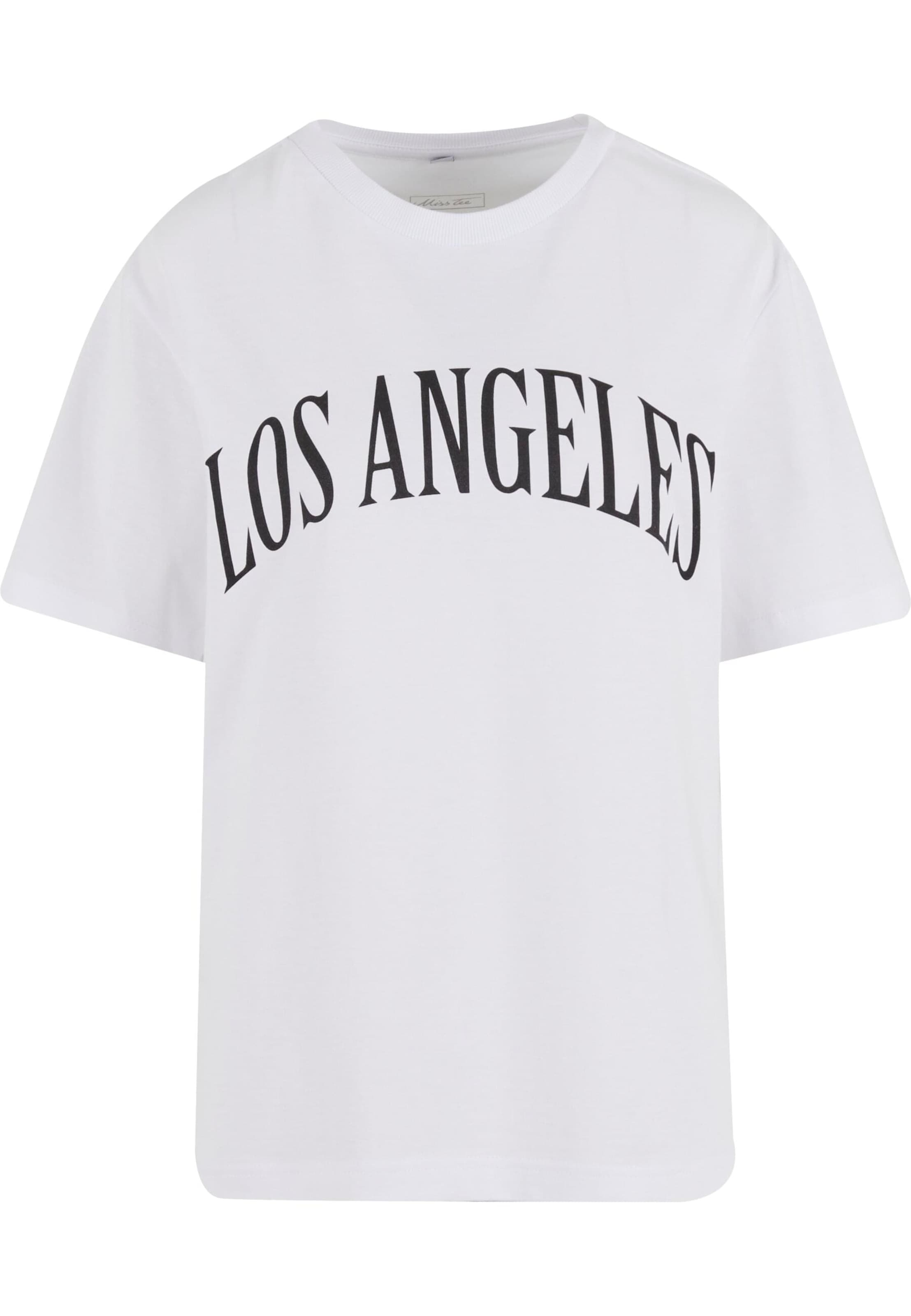 Maglietta 'Los Angeles City' di Miss Tee in bianco: frontale