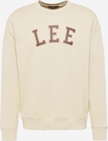 Sweat-shirt Lee en beige : devant