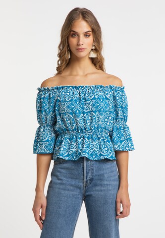 IZIA Blouse in Blauw: voorkant