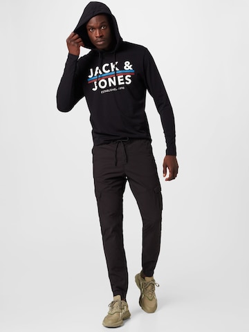 JACK & JONESSweater majica 'Ron' - crna boja