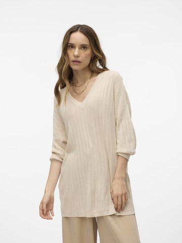 VERO MODA Trui 'New Lexsun Stitch' in Beige: voorkant