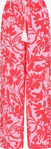 IZIAWide Leg/ Široke nogavice Hlače 'Festival' - crvena boja: prednji dio