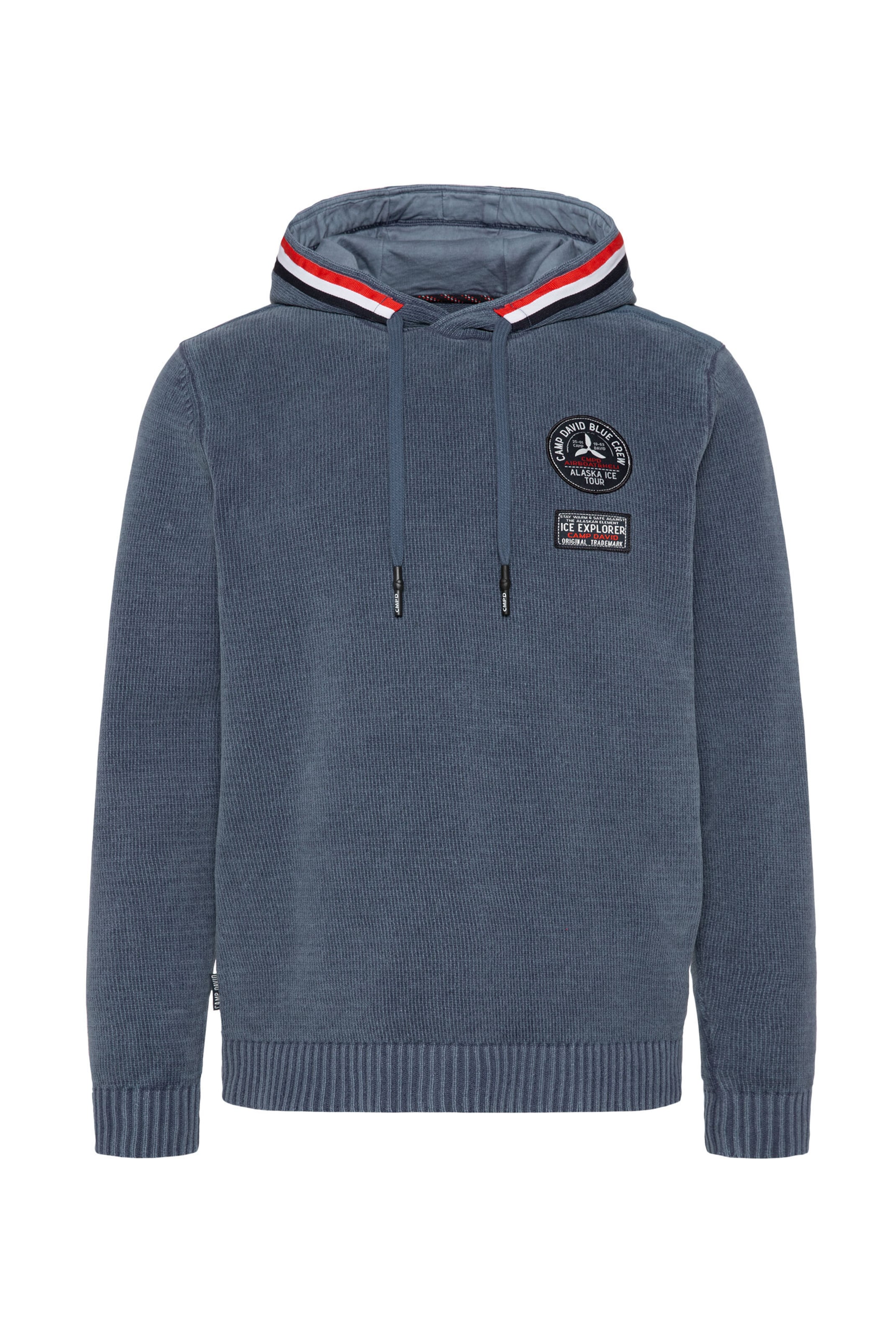 CAMP DAVID Pullover 'Alaska Ice Tour' in Blau: Vorderseite