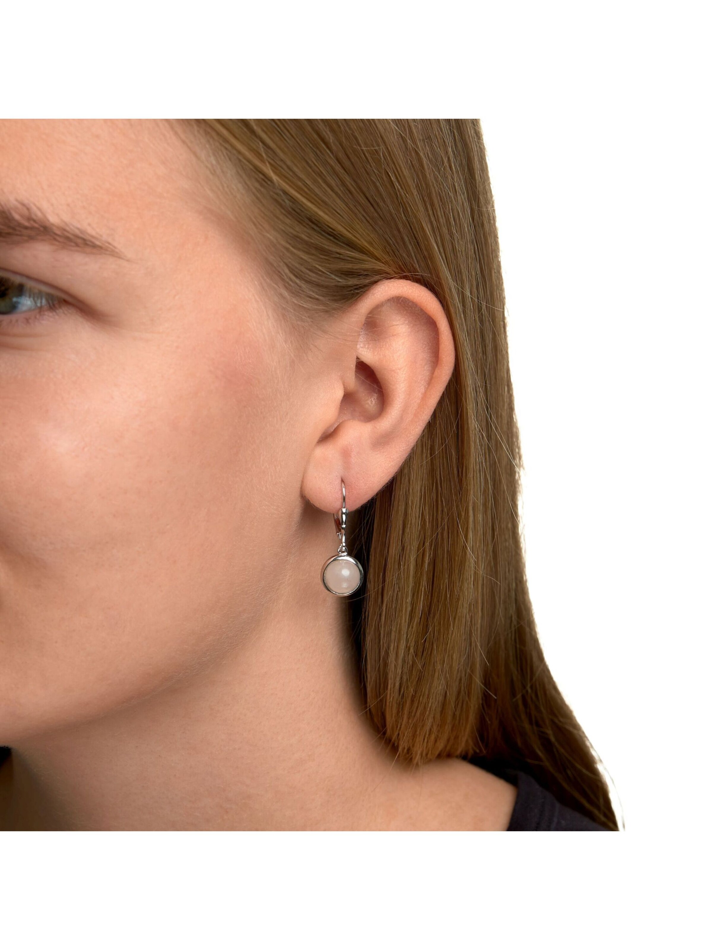 Boucles d'oreilles Zeeme en argent : devant