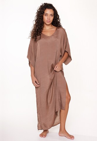 LingaDore Swimsuit Dress in Brown: front