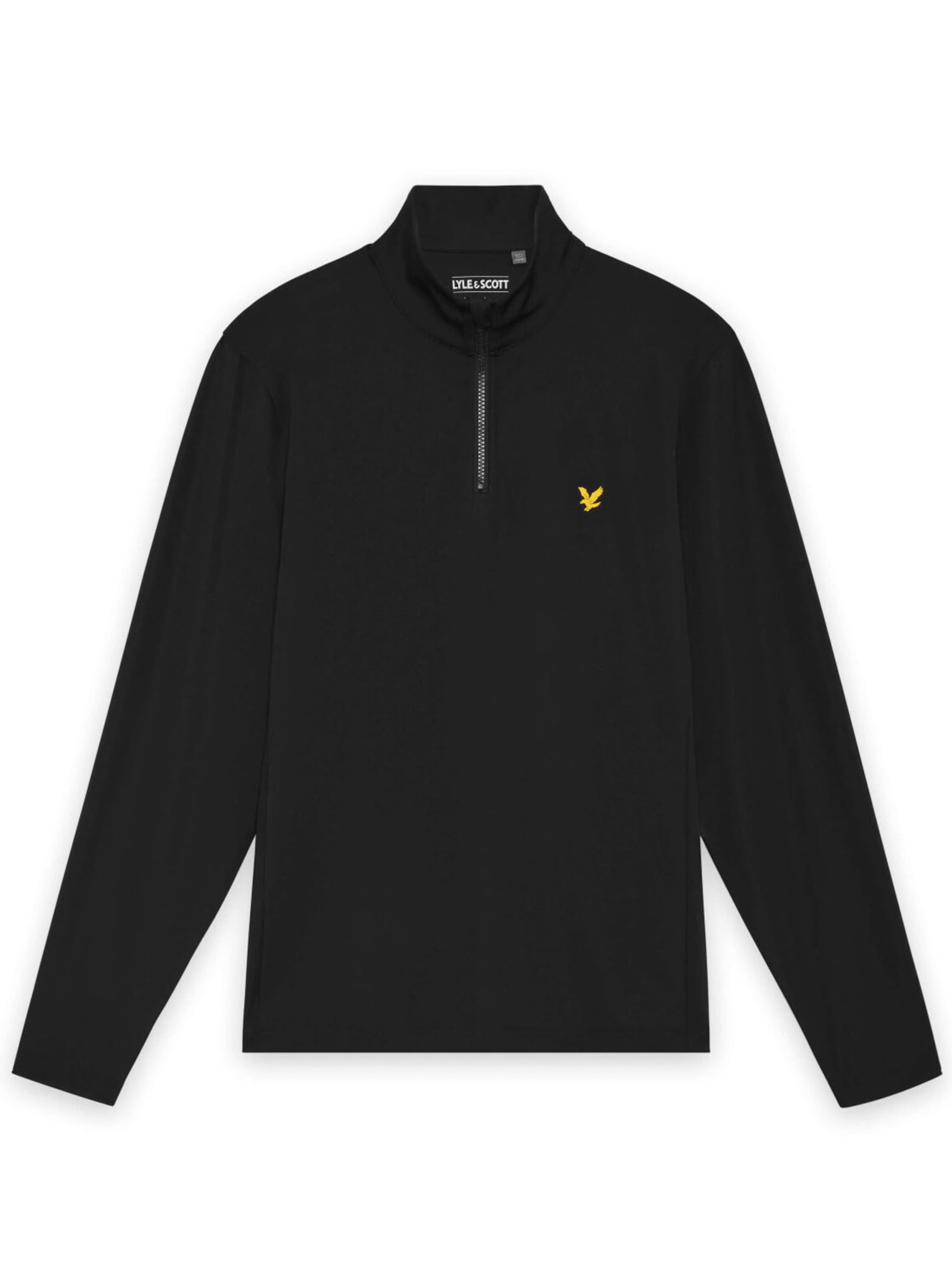 Lyle & Scott Sportsweatshirt in Zwart: voorkant