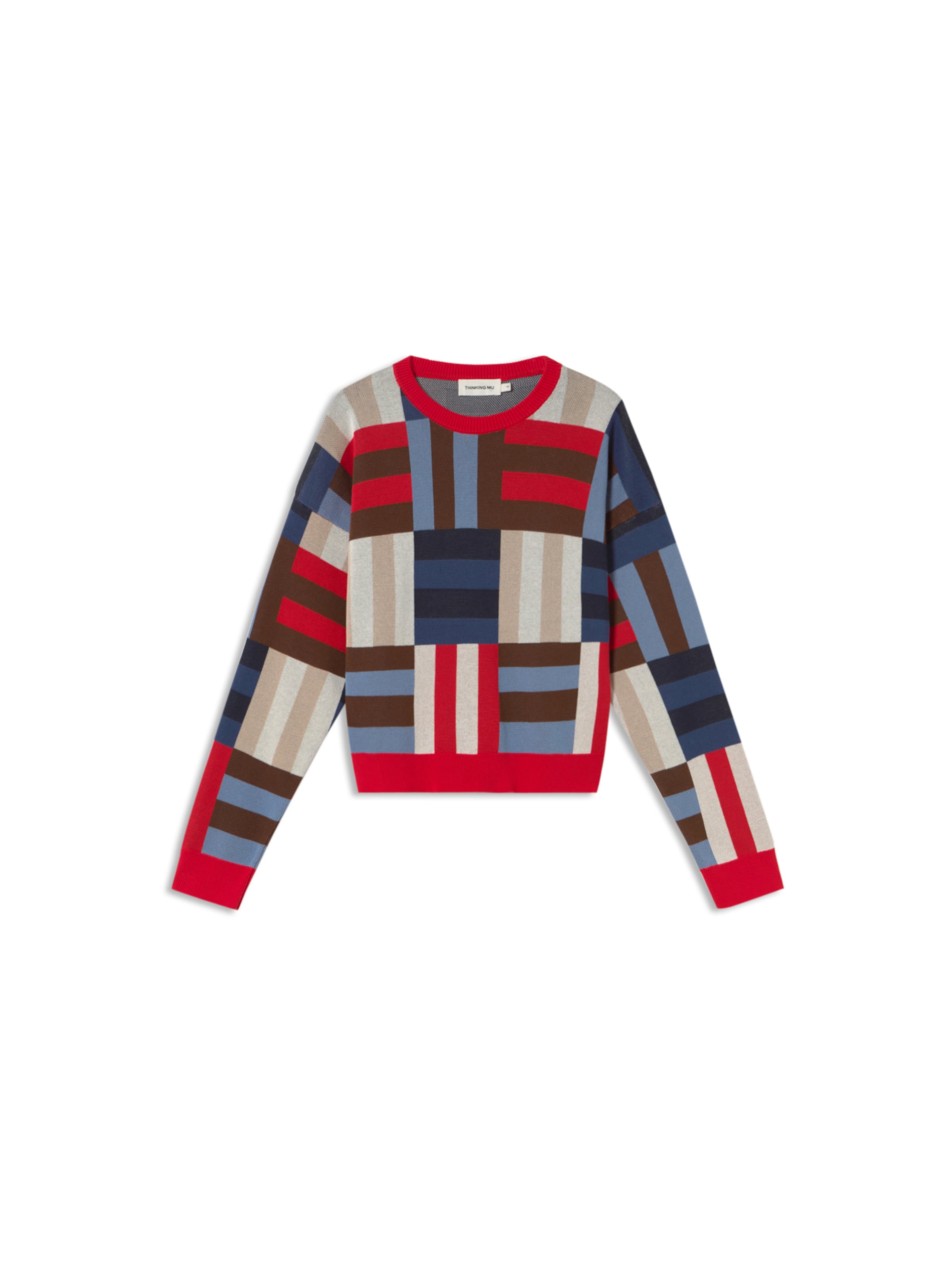 sarkans Thinking MU Džemperis ' FIELD ': no priekšpuses