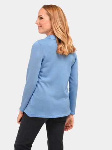 Goldner Pullover in Blau