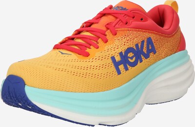 Hoka One One Обувь для бега 'BONDI 8' в Синий / Лимонный / Оранжевый / Светло-красный, Обзор товара