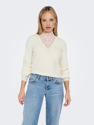 ONLY - Jersey 'Rebecca' en blanco: frente