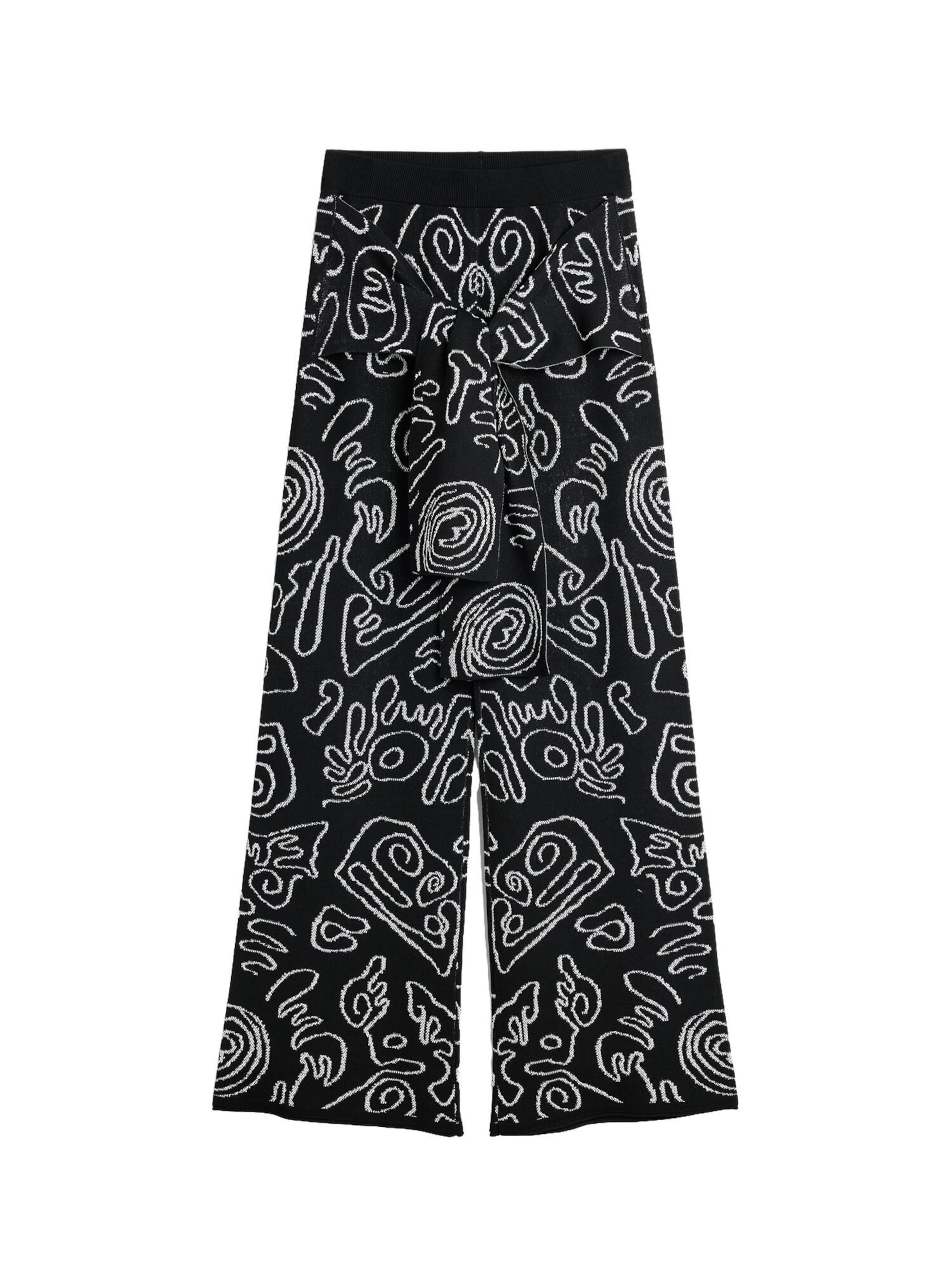 Desigual Wide leg Trousers in Black: front