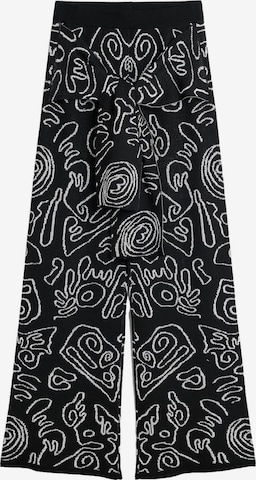 Desigual Широкий Штаны в Черный: спереди