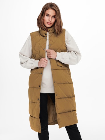 Gilet 'Stacy' ONLY en marron : devant