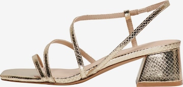 ONLY Sandalen met riem 'AYLIN' in Goud: voorkant