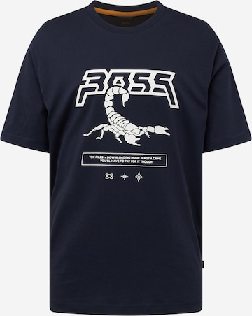 T-Shirt 'Scorpion' BOSS en bleu : devant