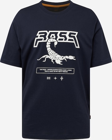 T-Shirt 'Scorpion' BOSS Orange en bleu : devant