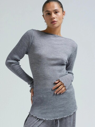 T-shirt Seamless Basic en gris : devant