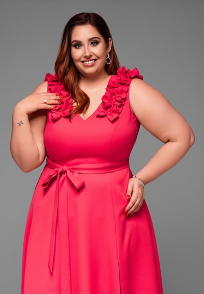 Ombre Avondjurk in de kleur Rood, Productweergave