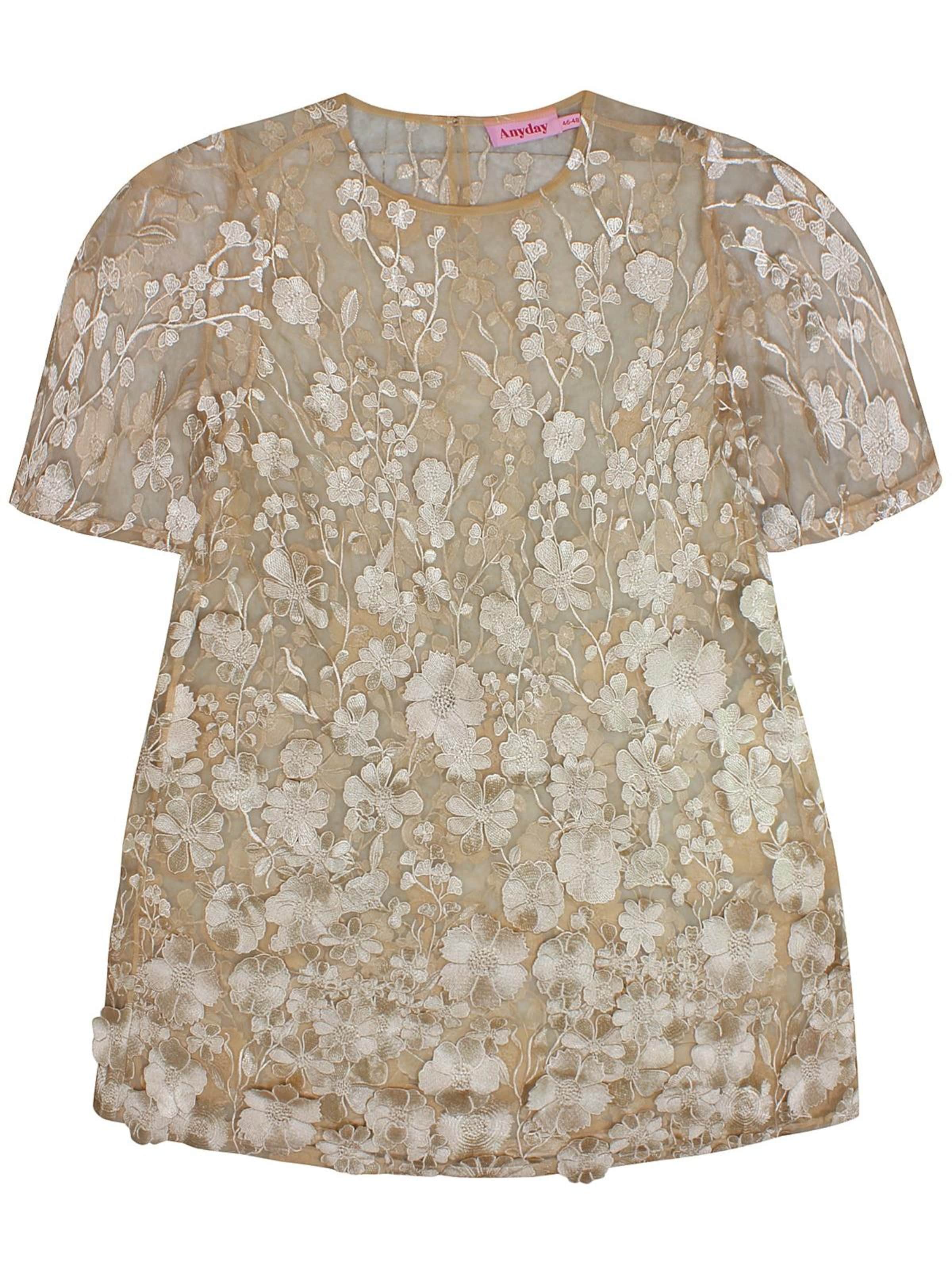 Anyday Jurk 'Flora 425' in Beige: voorkant