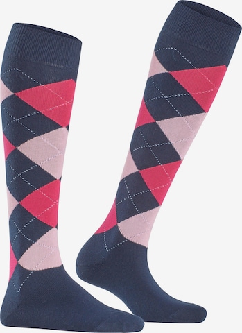 BURLINGTON Over the Knee Socks 'Queen' in Blue: front