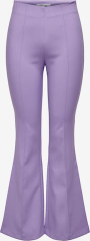 évasé Pantalon à plis 'ASTRID' ONLY en violet : devant